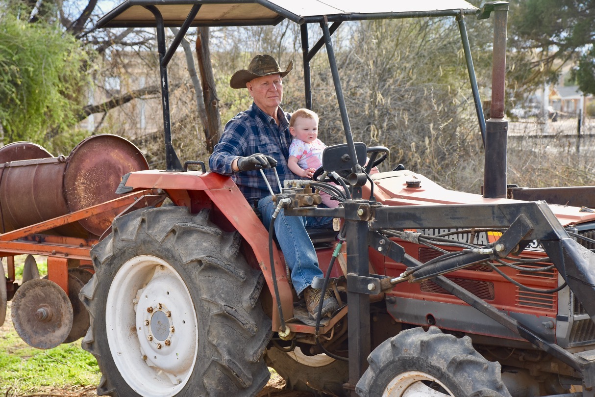 Keyna and the tractor